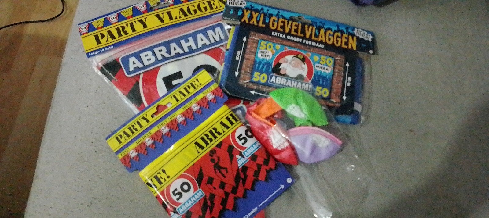 Abraham 50 jaar versierpakket, Ophalen of Verzenden, Nieuw, Versiering, Abraham of Sarah