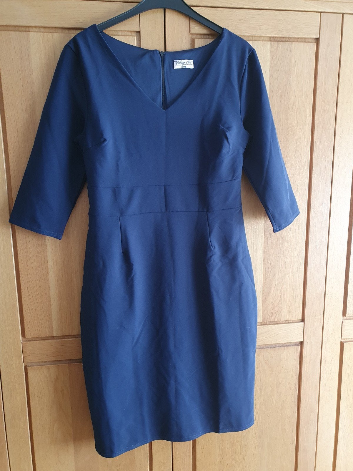 Vintage Chic blauwe jurk 3/4 mouwen, nieuw, Blauw, Maat 46/48 (XL) of groter, Nieuw, Ophalen of Verzenden