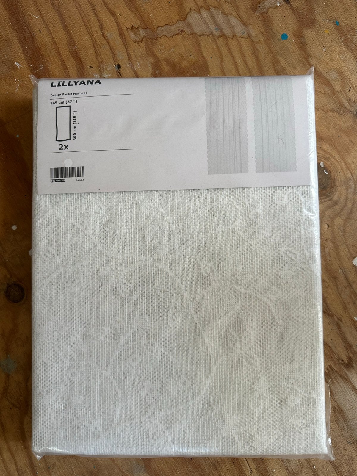 IKEA LILLYANA Gordijnen 145x300 cm (3 stuks), Huis en Inrichting, Stoffering | Gordijnen en Lamellen, Nieuw, 200 cm of meer, 100 tot 150 cm