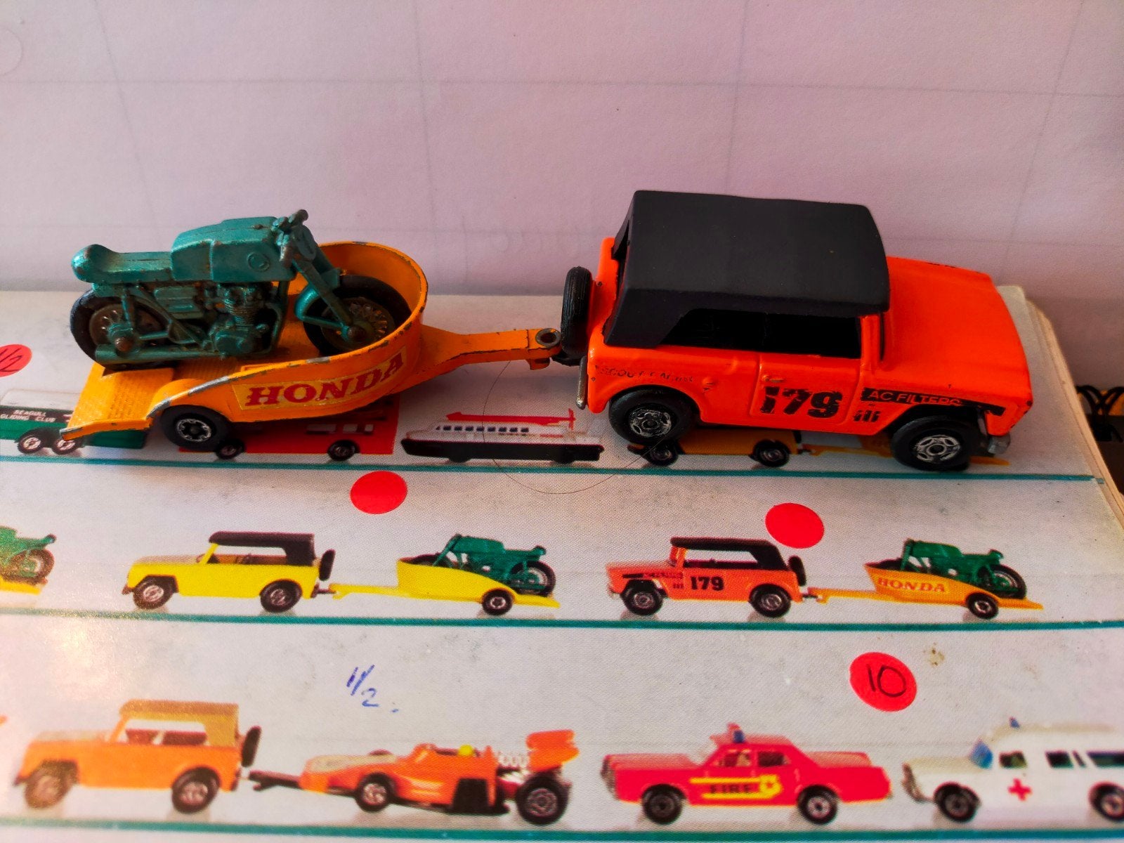 Lesney Matchbox TP 8 Fieldcar en motortrailer, Ophalen of Verzenden, Gebruikt, Auto, Lesney