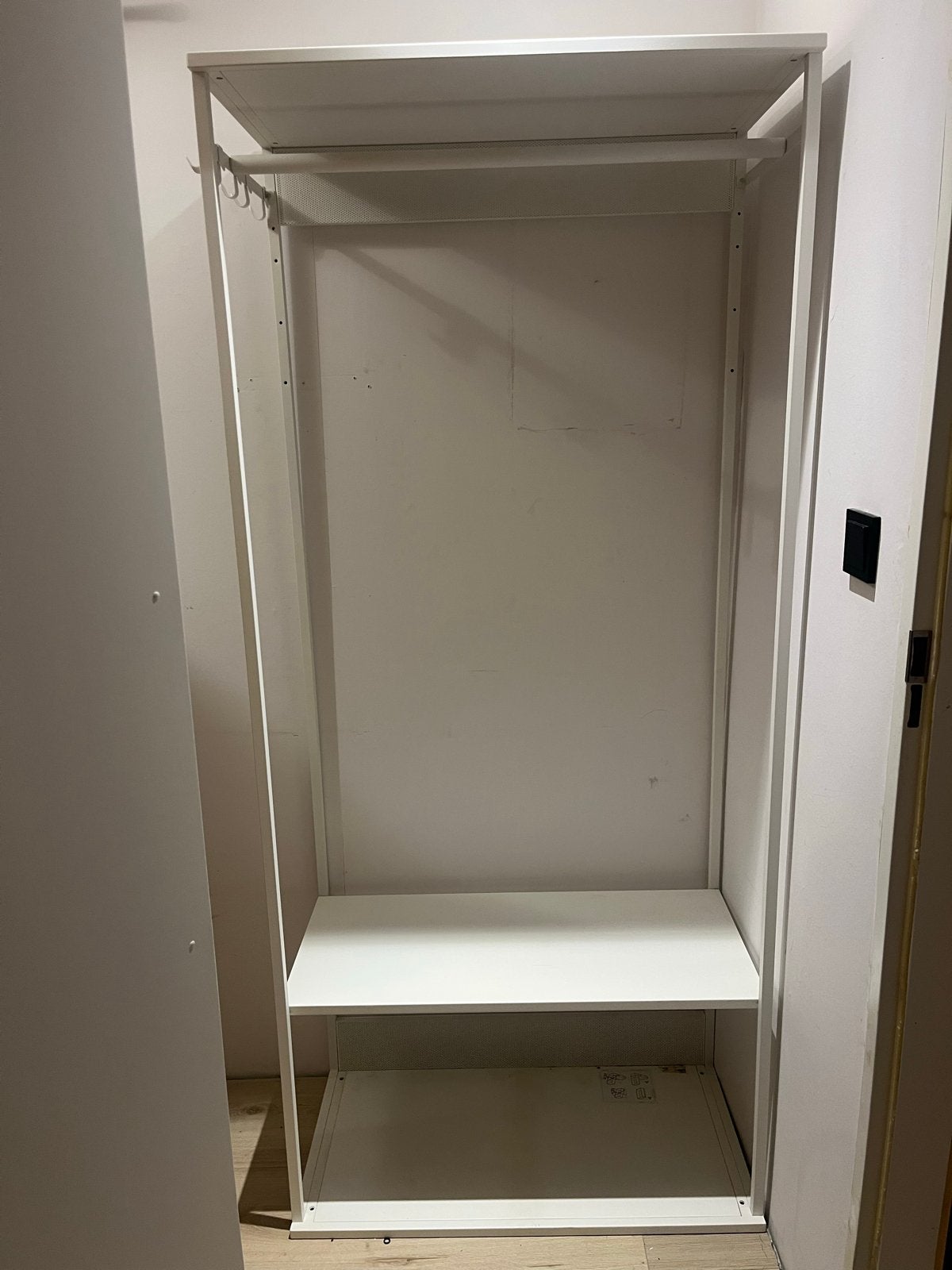IKEA Open Kledingkast - Wit, met hangruimte en planken, Huis en Inrichting, Kasten | Kledingkasten, Ophalen, Met plank(en), Gebruikt