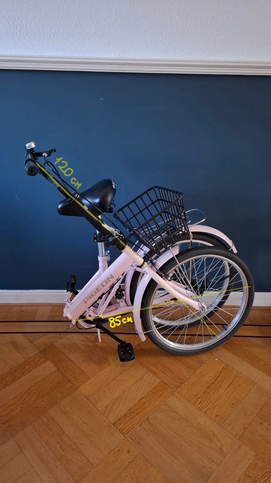 Roze vouwfiets (Flying Pigeon) – goede staat, 20 inch of meer, Gebruikt, Velgrem, Totaal opvouwbaar