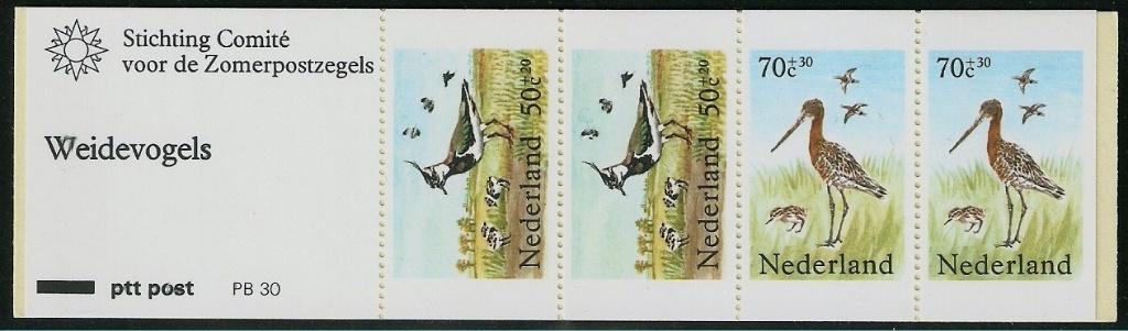 Nederland 1305a-1305c  Pb 30 weidevogels., Postzegels en Munten, Postzegels | Nederland, Verzenden, Postfris