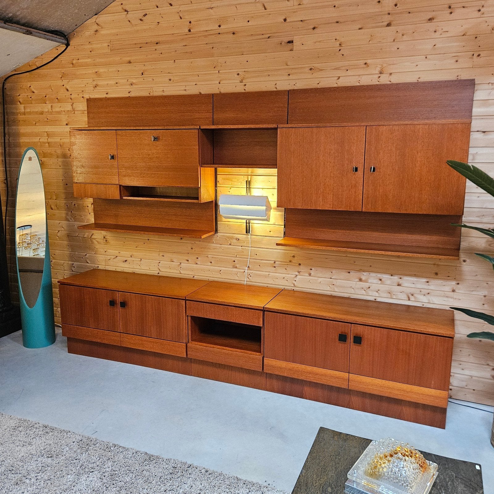 Vintage wandmeubel Musterring teak, Ophalen, Huis en Inrichting