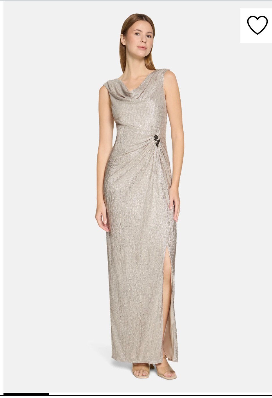Vera Mont Cocktailjurk zilver glitterlook maat 38, Kleding | Dames, Gelegenheidskleding, Ophalen of Verzenden