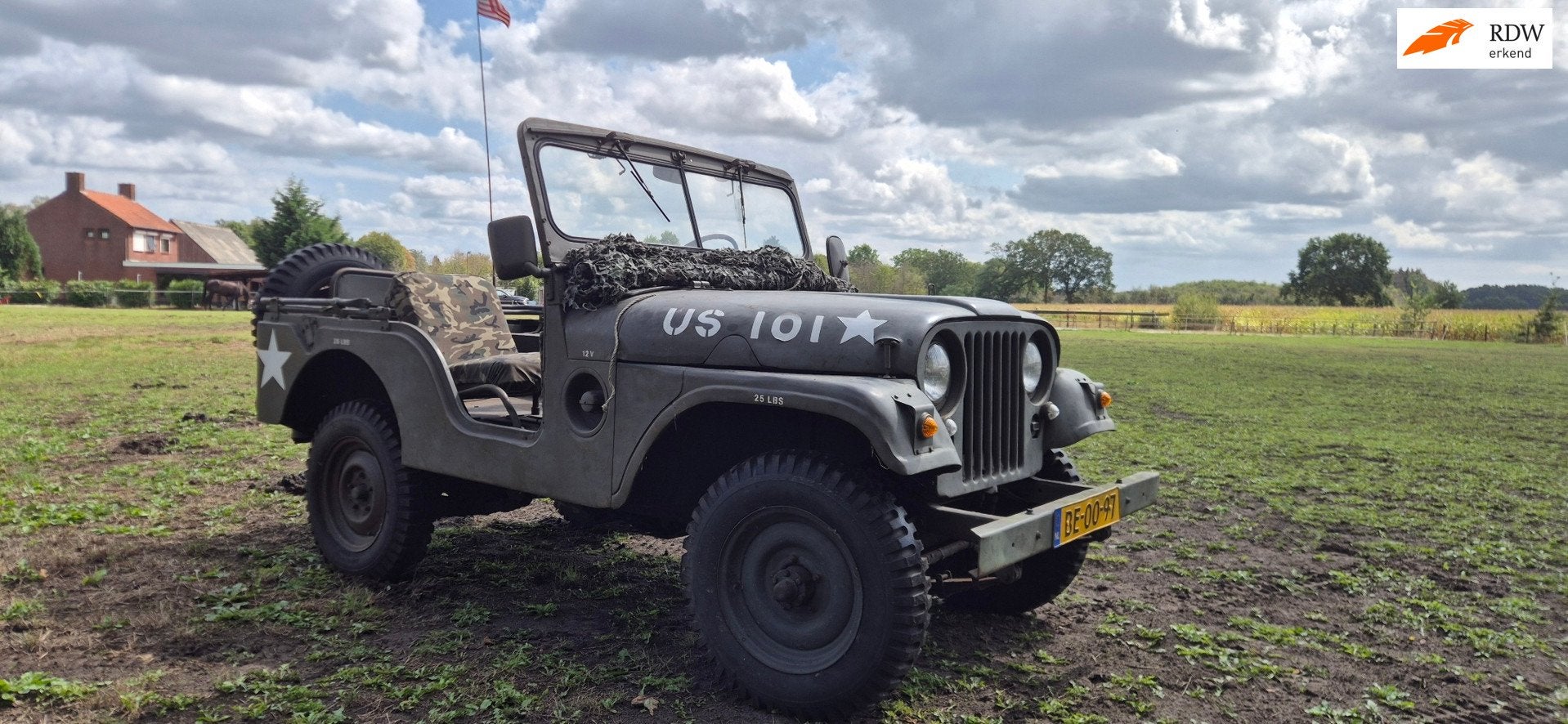 Nekaf M38a1 Legerjeep oldtimer militaire jeep - Willys jeep, Auto's, Overige merken, 86 pk, Overige carrosserieën, Geïmporteerd