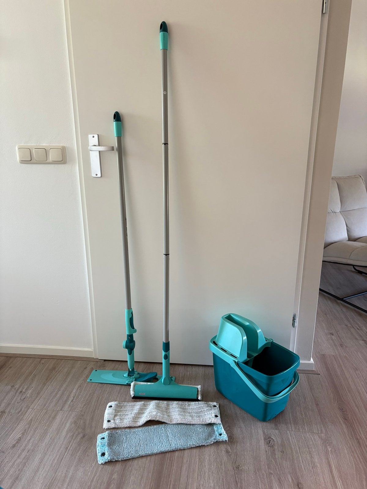 Leifheit Schoonmaakset: Dweil, Emmer en Raamwisser, Huis en Inrichting, Schoonmaakartikelen, Dweilemmer, -bak, of -wagen, Ophalen