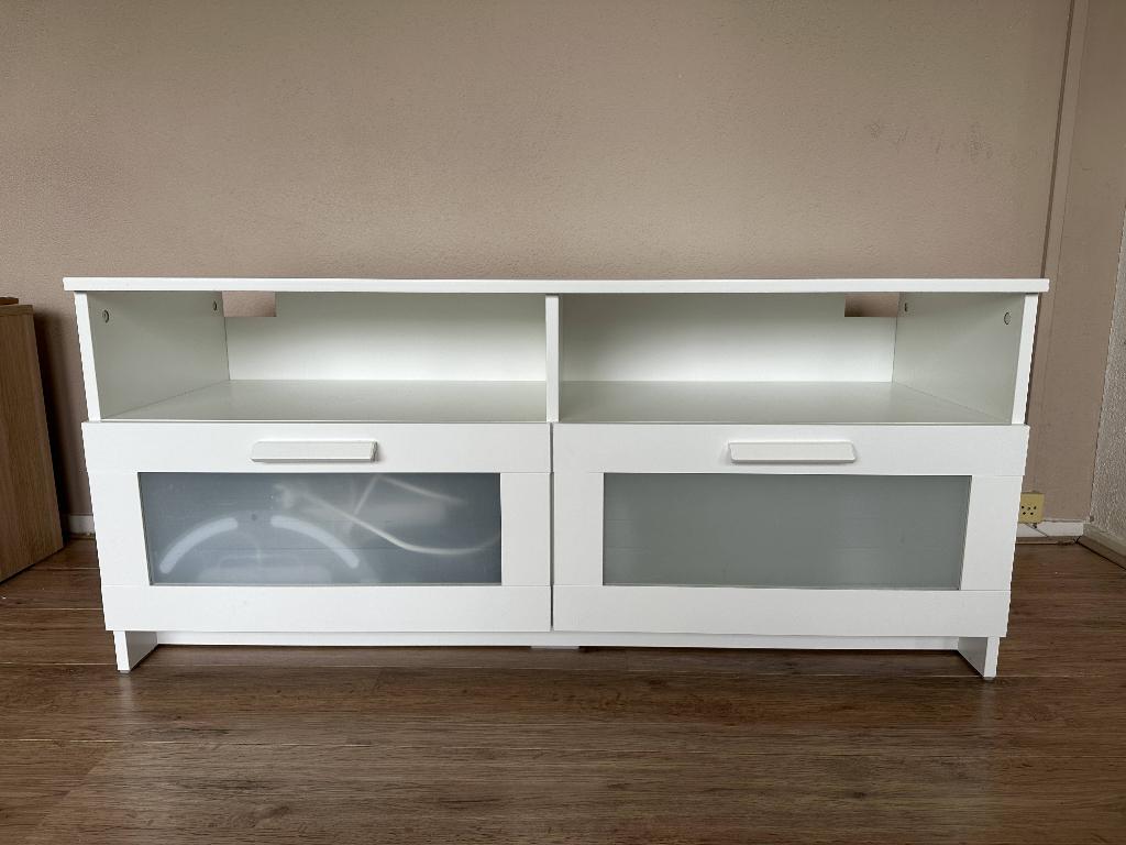 wit IKEA tv-meubel / white IKEA TV Cabinet, Ophalen, Zo goed als nieuw, 25 tot 50 cm, Minder dan 100 cm
