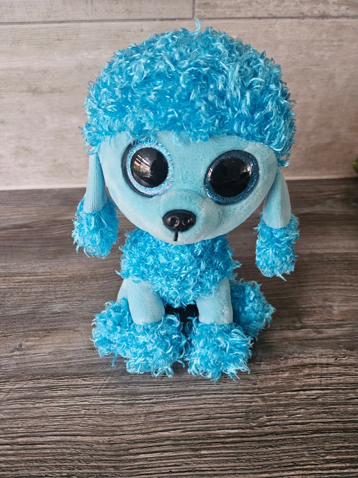 Blauwe knuffel hond van Ty, Overige karakters, Blauw, Zo goed als nieuw, Middelgroot (20 tot 80 cm)