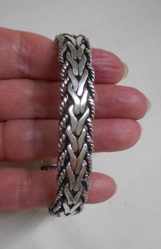 Zilveren zware silk armband nr.373, Verzenden, Zo goed als nieuw, Zilver, Zilver