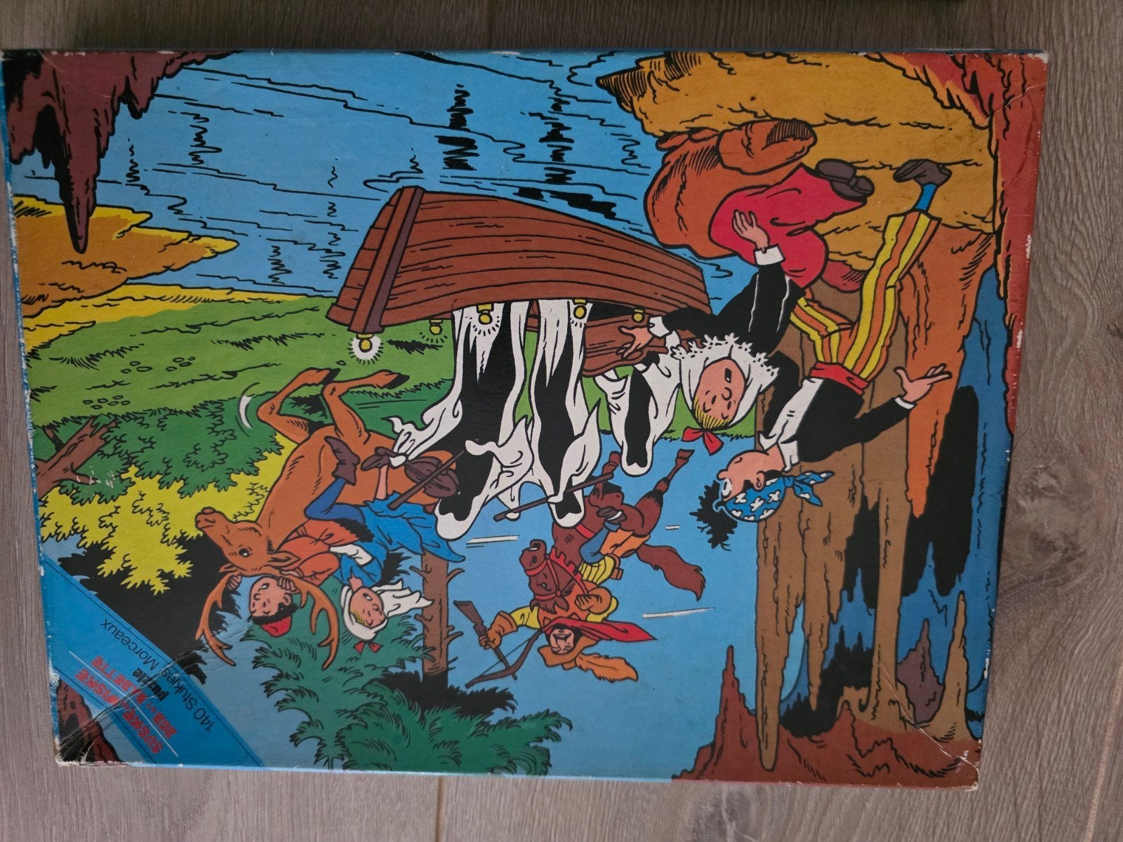 Vintage retro SUSKE EN WISKE puzzel 144 st compleet, Ophalen of Verzenden, Meer dan 50 stukjes, Zo goed als nieuw, 4 tot 6 jaar