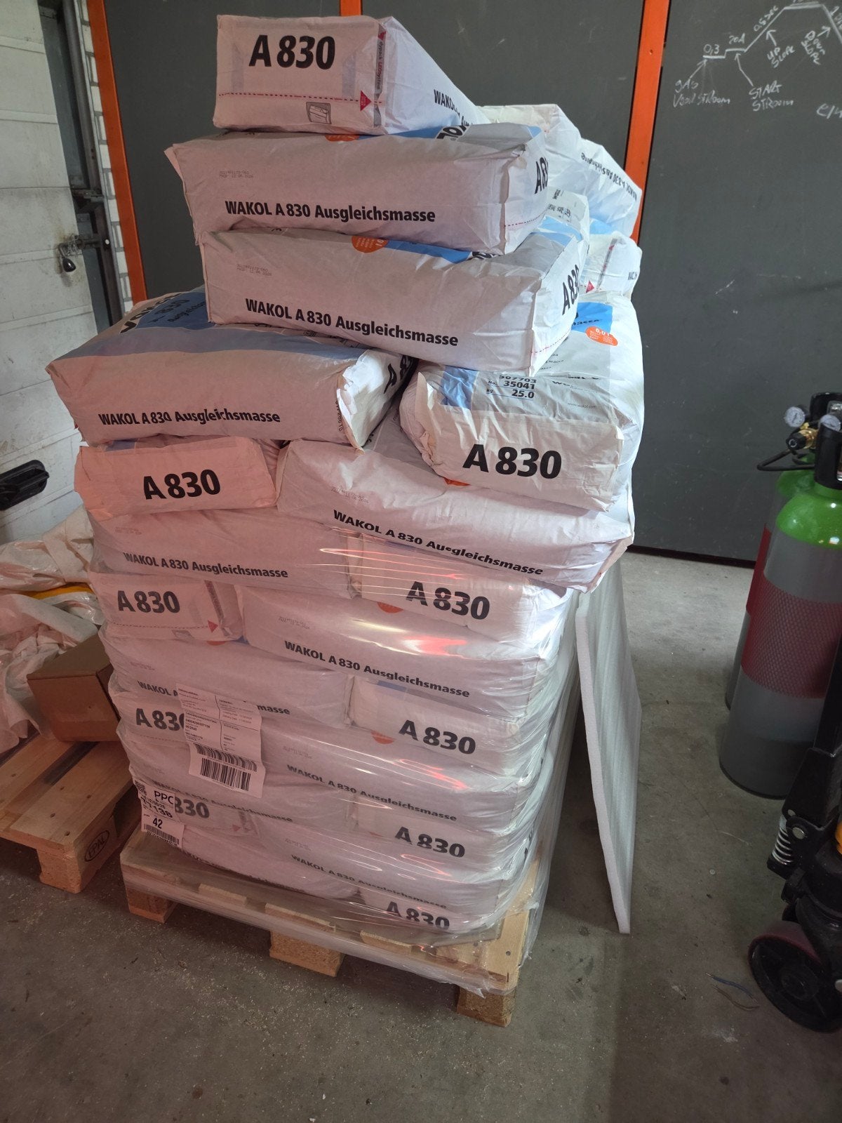 Pallet WAKOL A 830 Egalisatiemiddel - 25kg zakken, Overige materialen, 30 cm of meer, 50 tot 150 cm, Nieuw