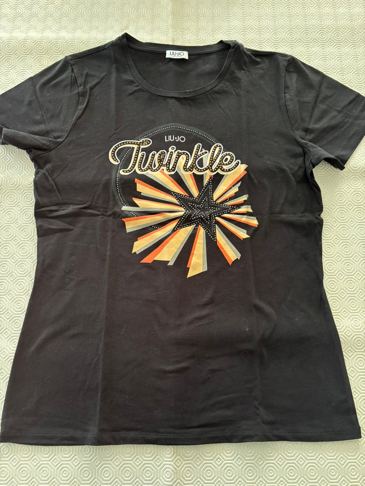 Liu Jo Twinkle zwart shirt, Verzenden, Zwart, Maat 42/44 (L), Zo goed als nieuw