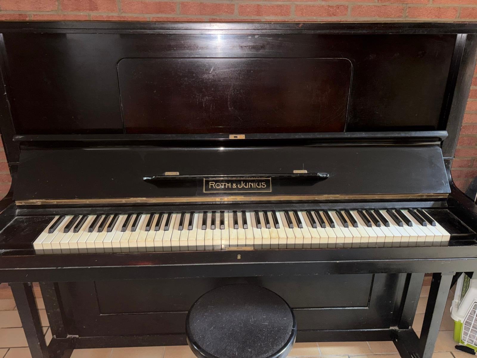 Piano vintage jaren ‘40 - Roth & Junius, Ophalen, Gebruikt, Zwart, Piano