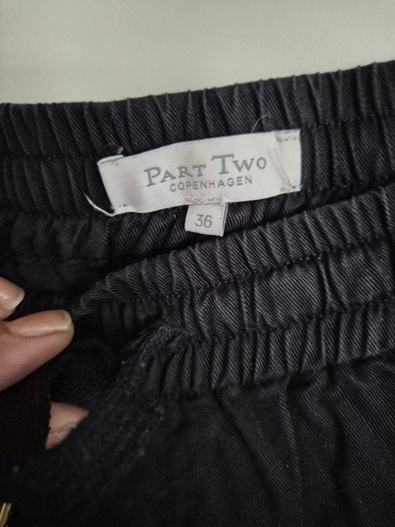 Part Two licht glanzende jogger 36, Zwart, Ophalen of Verzenden, Zo goed als nieuw, Maat 36 (S)