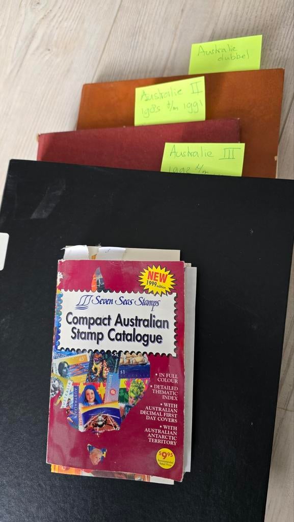 Australische postzegelcollectie met catalogus, Ophalen, Zuidoost-Azië