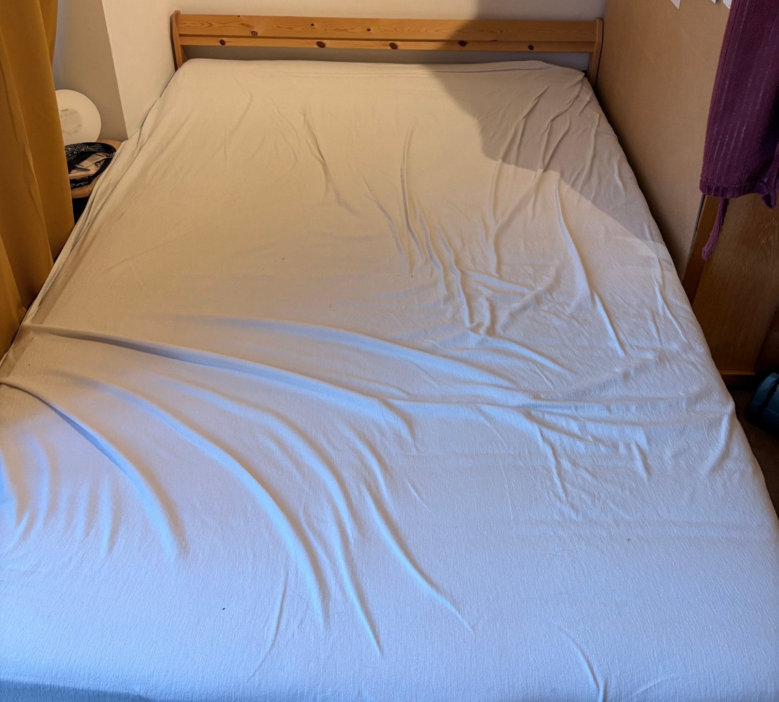 IKEA NEIDEN Bedframe + lattenbodem + matras, Ophalen, Gebruikt, Tweepersoons, 140 cm