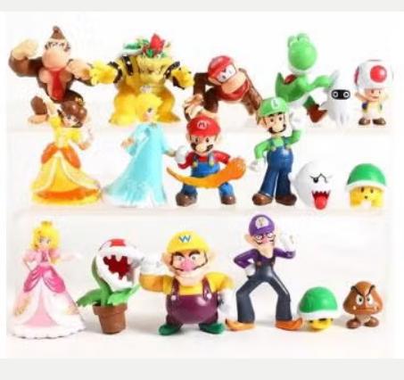Super Mario figuren set 18 stuks, Ophalen of Verzenden, Nieuw