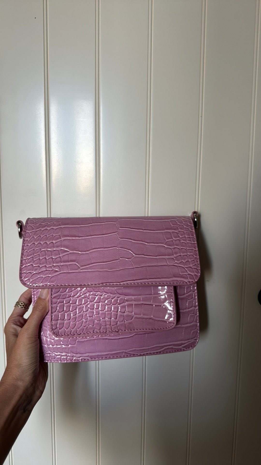 tasje HVISK, Ophalen, Zo goed als nieuw, Roze, Schoudertasje