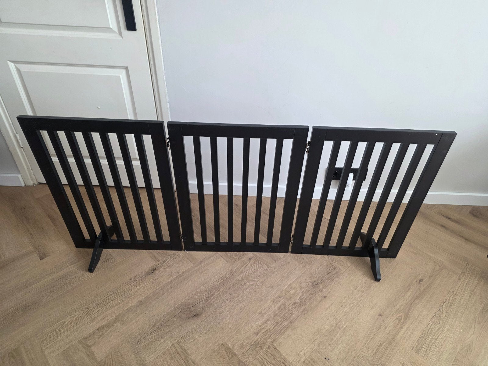 Vrijstaand veiligheidshek, 3-delig., Kinderen en Baby's, Traphekjes, Ophalen, Gebruikt, 115 cm of meer