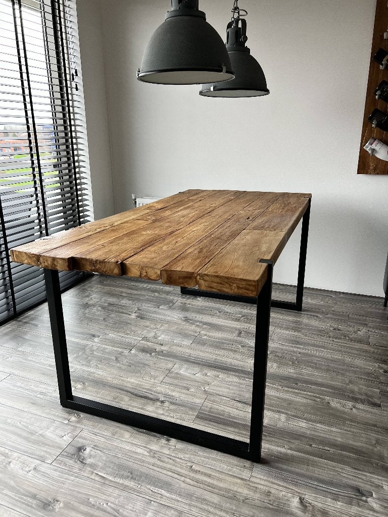 Teakhouten eettafel, Ophalen, Gebruikt, Teakhout, 200 cm of meer