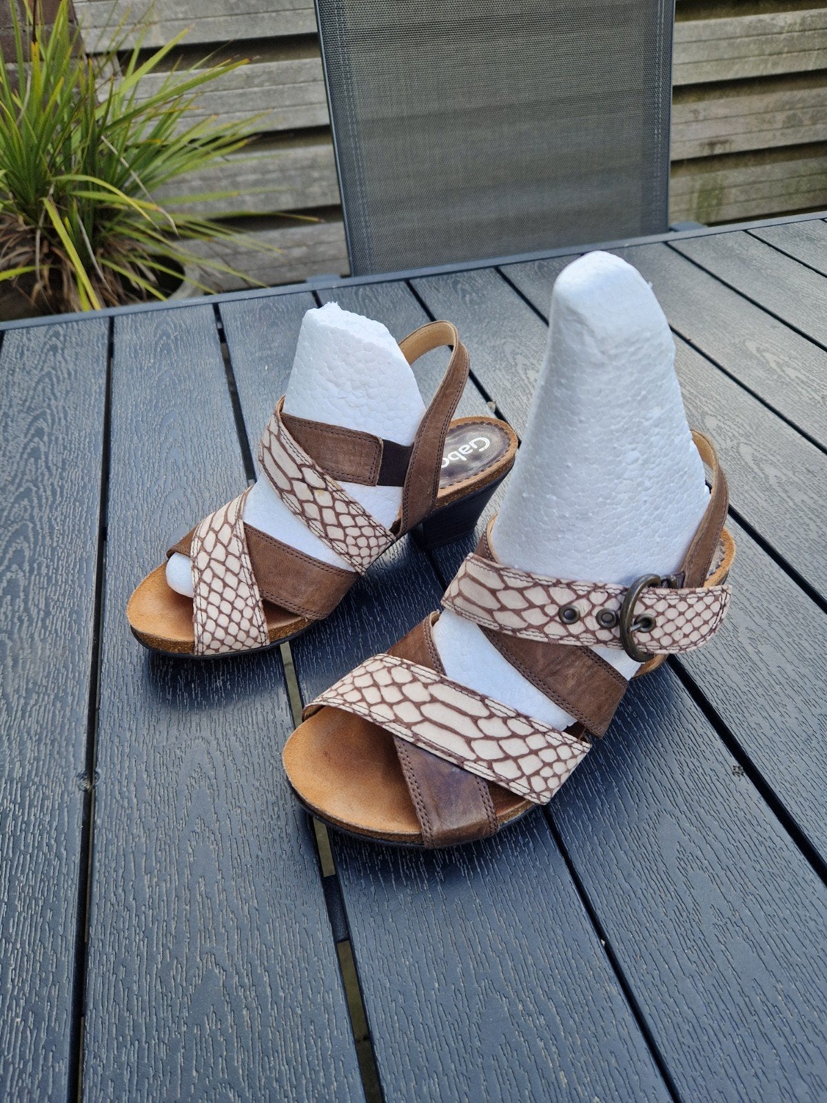 Gave sandalen/schoenen van Gabor, Bruin, Gabor, Ophalen of Verzenden, Zo goed als nieuw