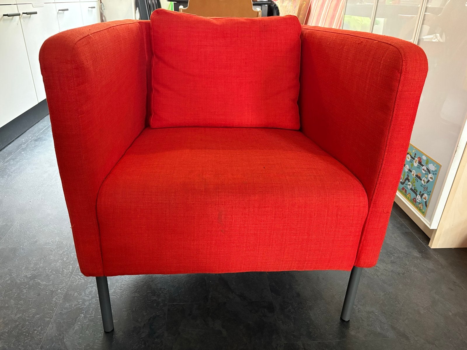 Ikea fauteuil - Ekerö oranje, Ophalen, Gebruikt, 75 tot 100 cm, Stof