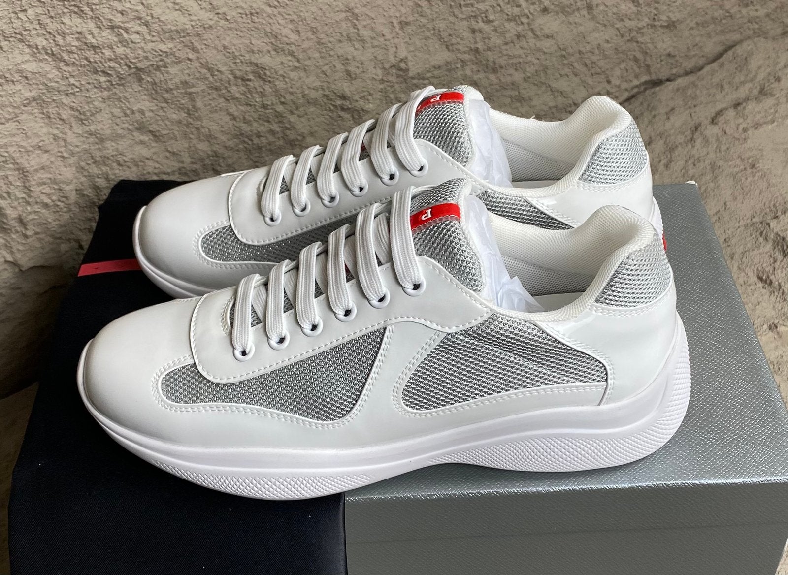 Prada America’s Cups - Wit - Maat 39 t/m 46, Ophalen of Verzenden, Wit, Sneakers of Gympen