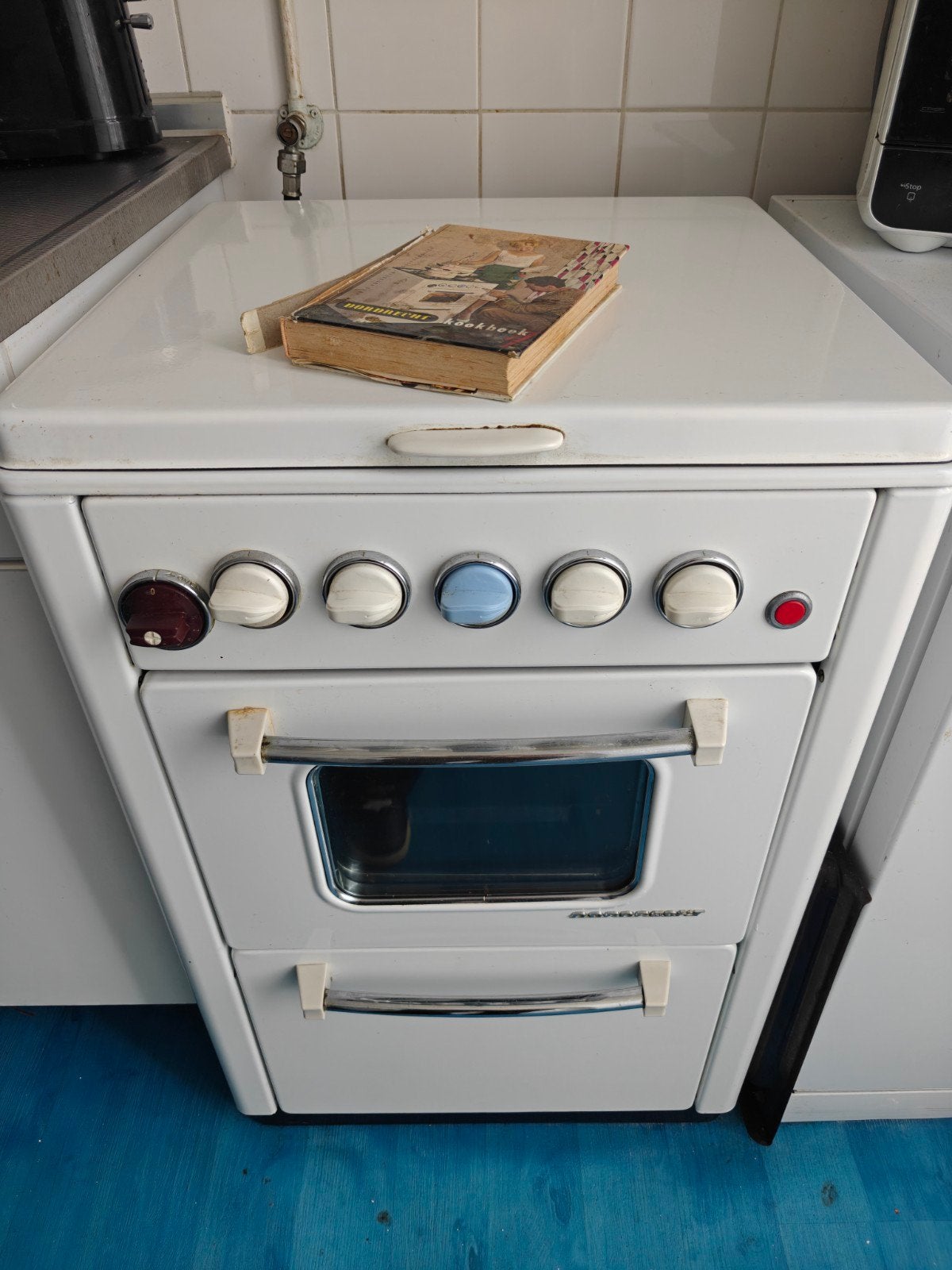 Vintage Dordrecht gasfornuis jaren 50, Witgoed en Apparatuur, Ophalen, Gebruikt, 4 kookzones, Gas