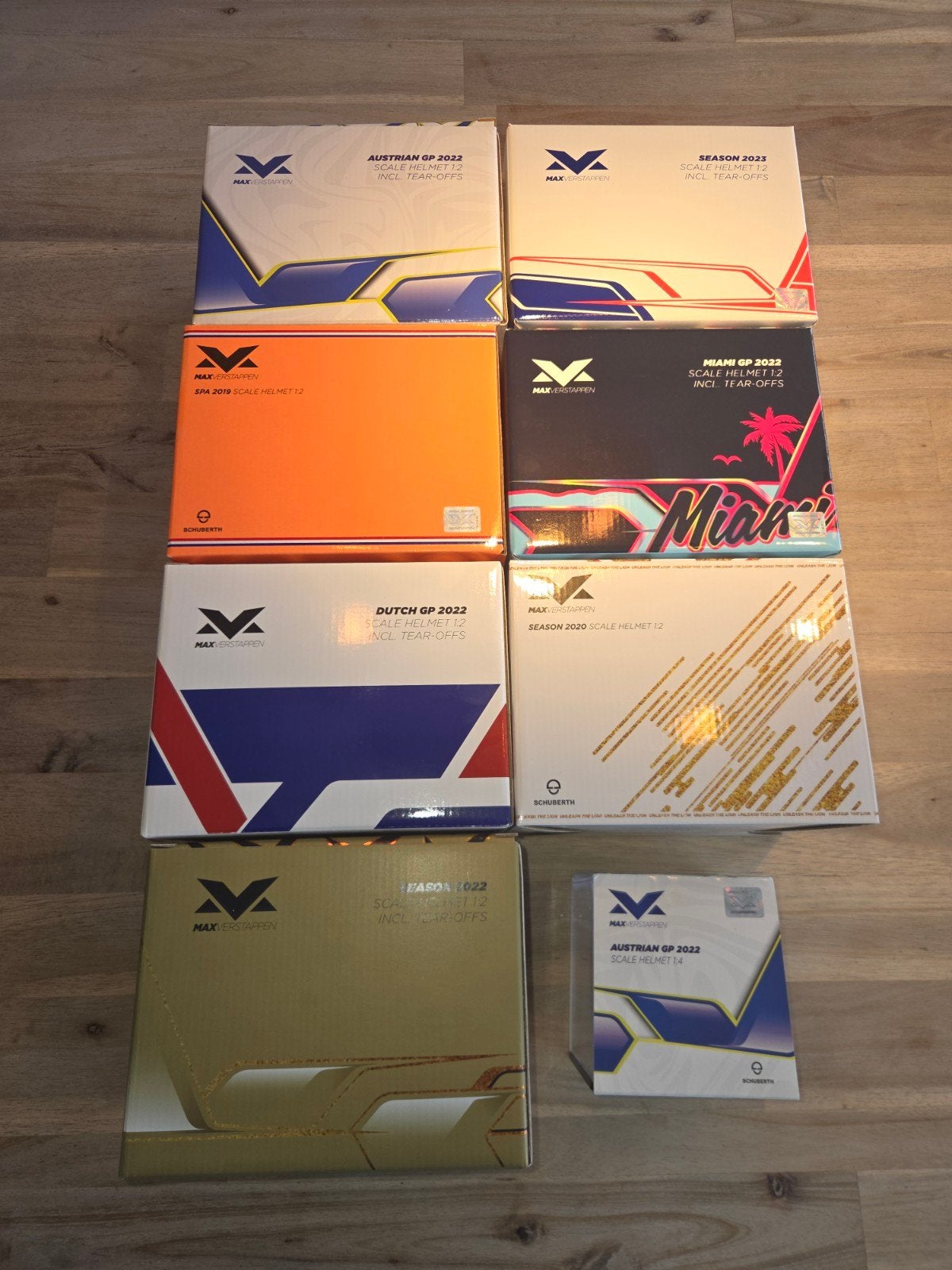 Max Verstappen 1:2 helm helmen F1 Verstappenshop Red Bull, Ophalen of Verzenden, Nieuw, Formule 1
