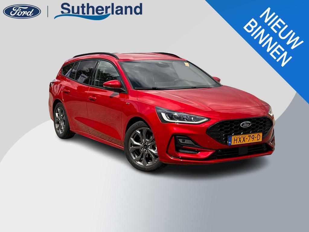 Ford Focus Wagon 1.0 EcoBoost Hybrid ST Line 155pk | Winterp, Stof, Gebruikt, 1404 kg, Origineel Nederlands