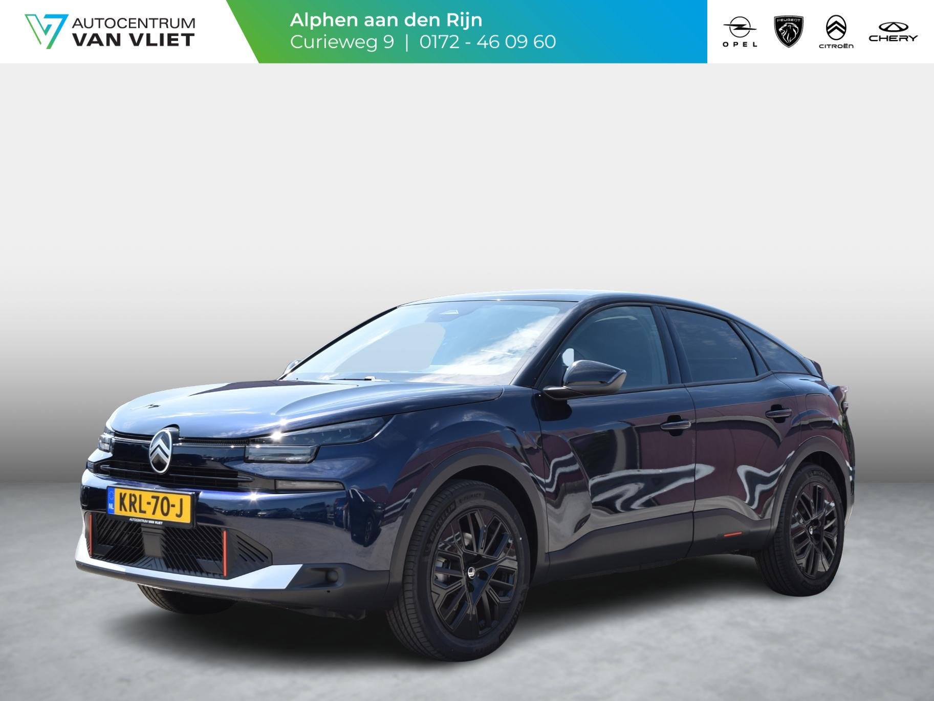 Citroen Ë-C4 Plus 156pk Extended range 54 kWh Apple Carplay, Auto's, Gebruikt, Blauw, 416 km, 315 min