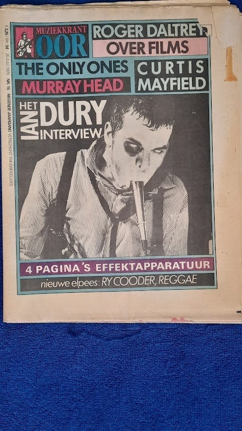 OOR 15-1979 Dury Daltrey The Only Ones Murray Head Mayfiel, Ophalen of Verzenden, Zo goed als nieuw, Muziek, Film of Tv