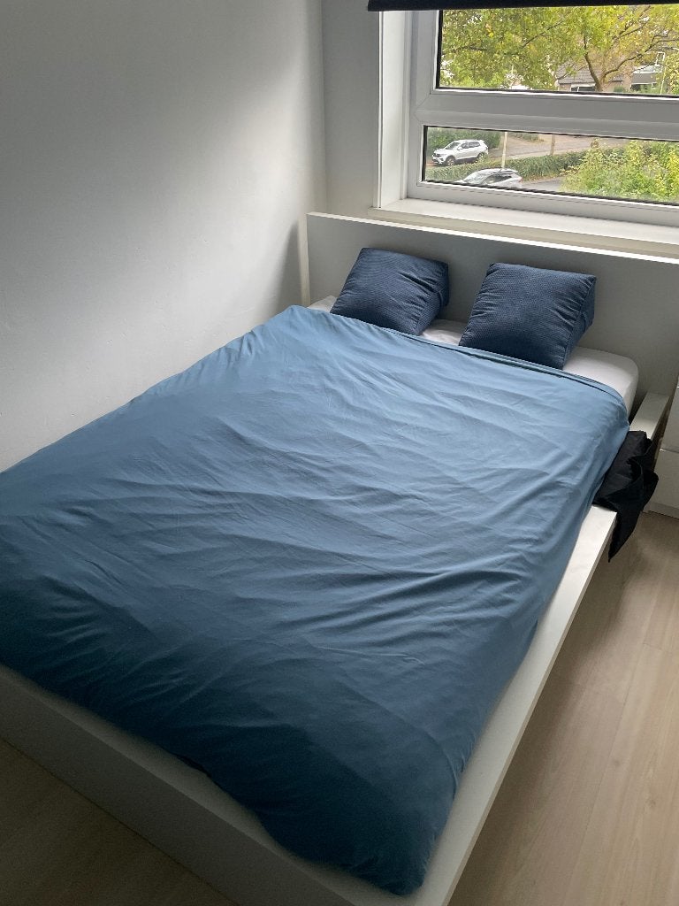 IKEA Malm bed 140x200 incl. matras, Huis en Inrichting, Ophalen, Gebruikt, Wit, Tweepersoons