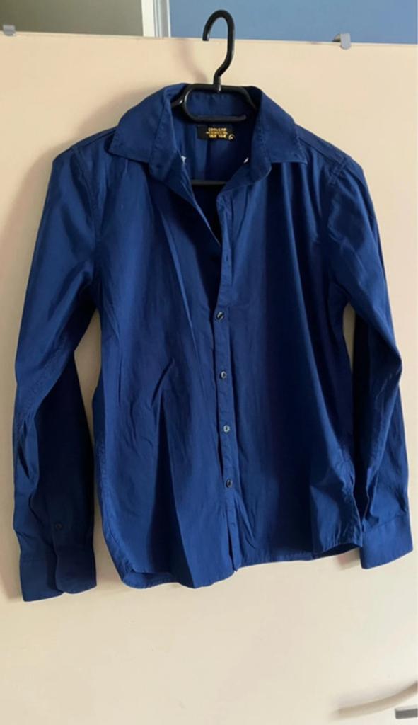Diepblauw overhemd maat 158/164 van Coolcat, Kinderen en Baby's, Kinderkleding | Maat 158, Ophalen of Verzenden, Zo goed als nieuw