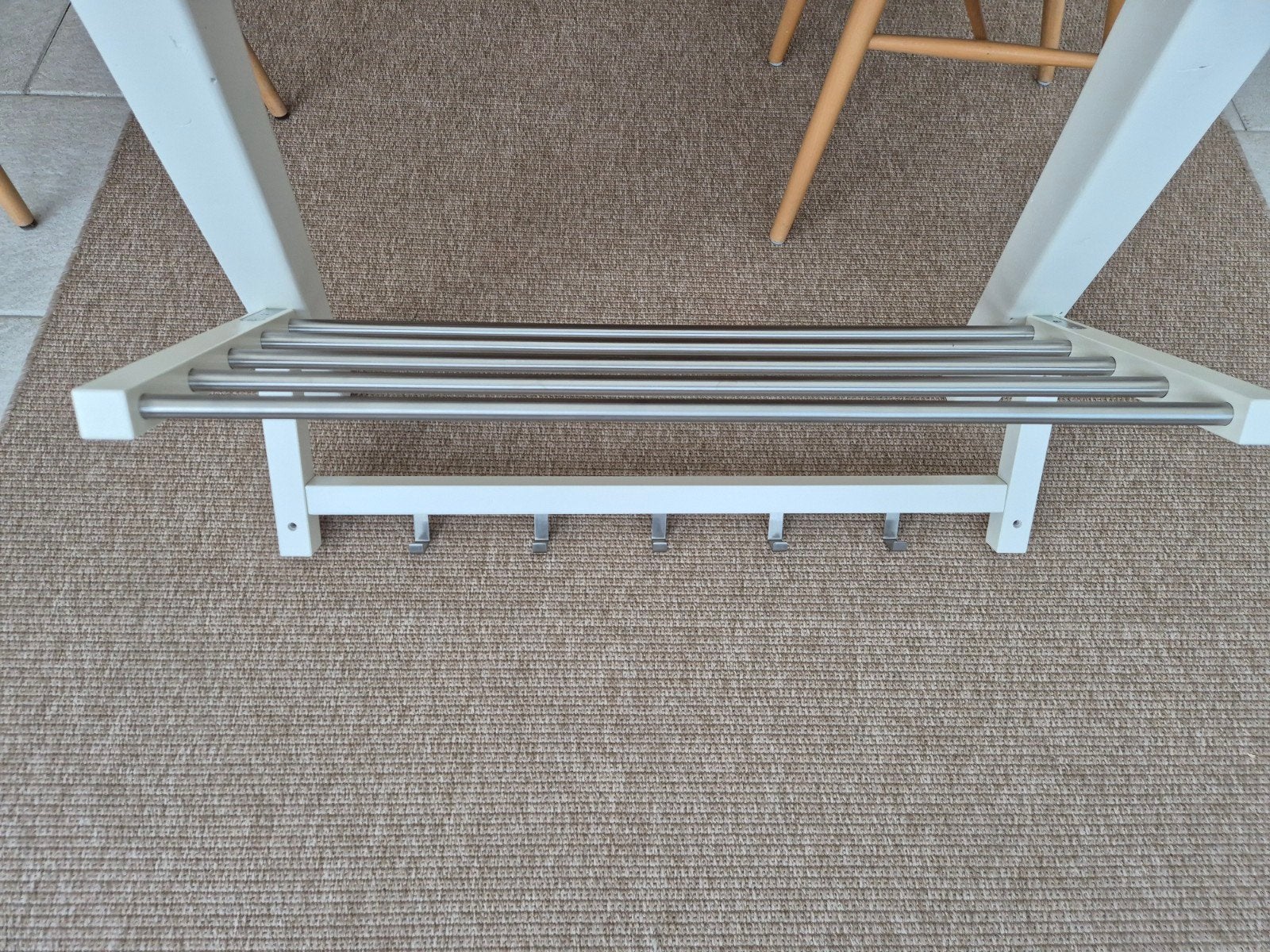 IKEA kapstok TJUSIG wit, Zo goed als nieuw, Minder dan 100 cm, Hout, Ophalen
