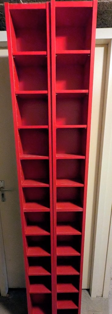 2x IKEA Benno Rood Opbergkast, Ophalen, Met plank(en), Gebruikt, Minder dan 150 cm