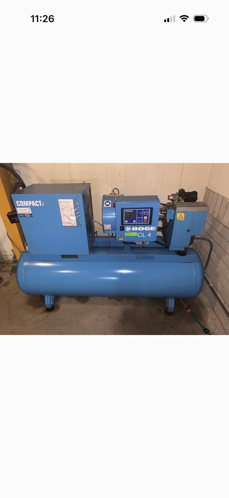 BOGE schroef compressor professioneel, Ophalen, Gebruikt