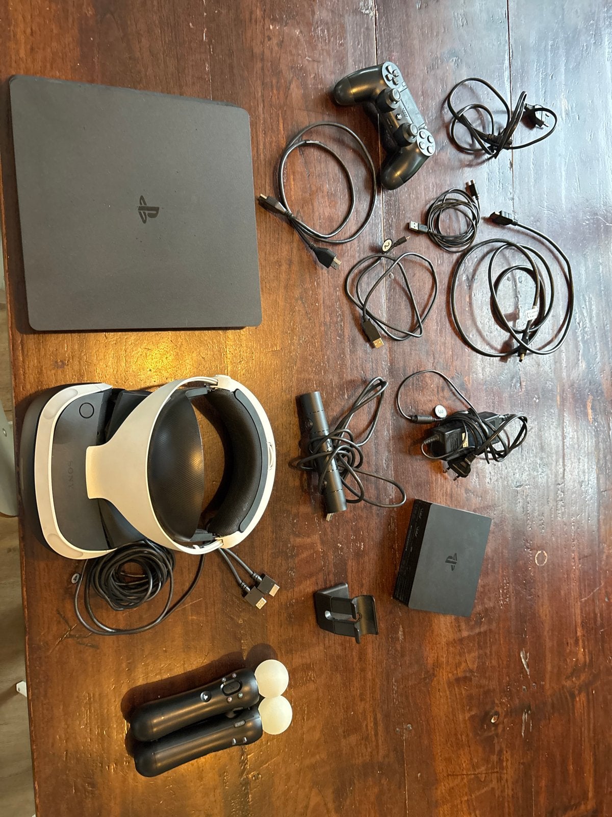 PS4 Slim met PSVR, Move controllers en camera, Gebruikt, Overige genres, 1 speler, Virtual Reality