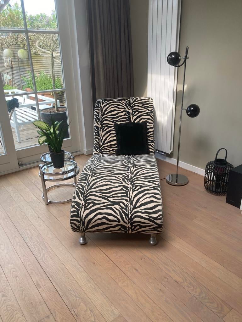 Chaise Longue zebraprint – stijlvolle vintage eyecatcher, Huis en Inrichting, Banken | Sofa's en Chaises Longues, Ophalen, Gebruikt