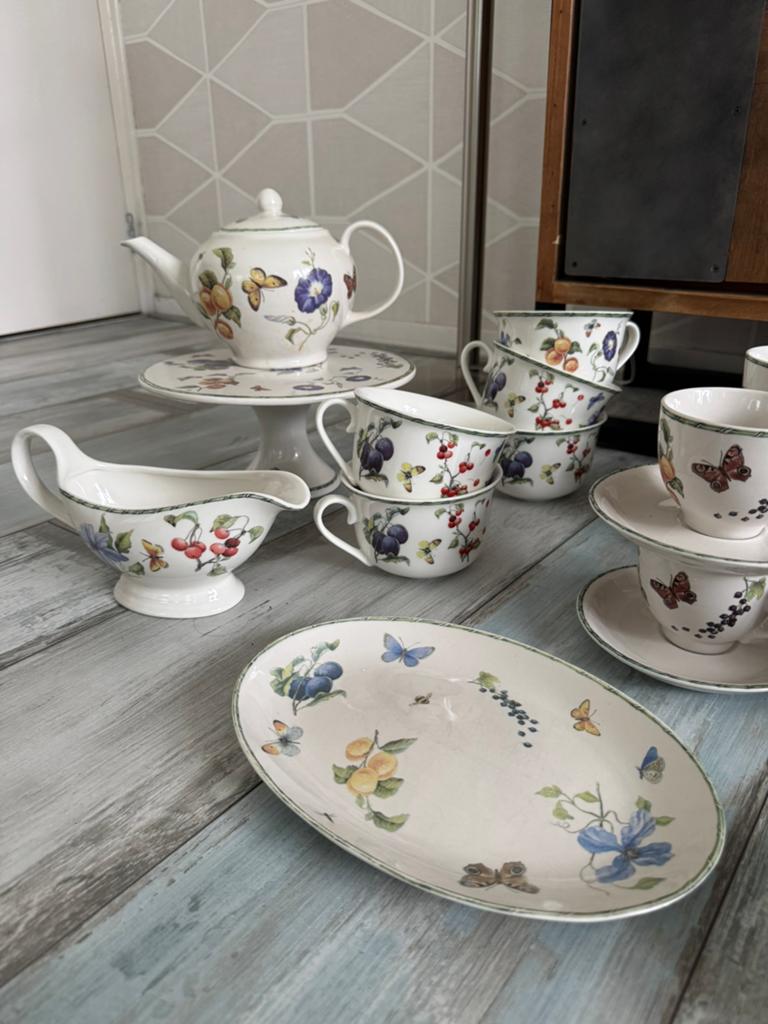 60 delig servies van JBS fruit en flowers, Ophalen of Verzenden