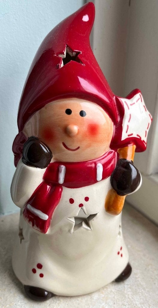 Waxinelichtbrander in de vorm van een kind met ster, Diversen, Kerst, Ophalen of Verzenden, Zo goed als nieuw