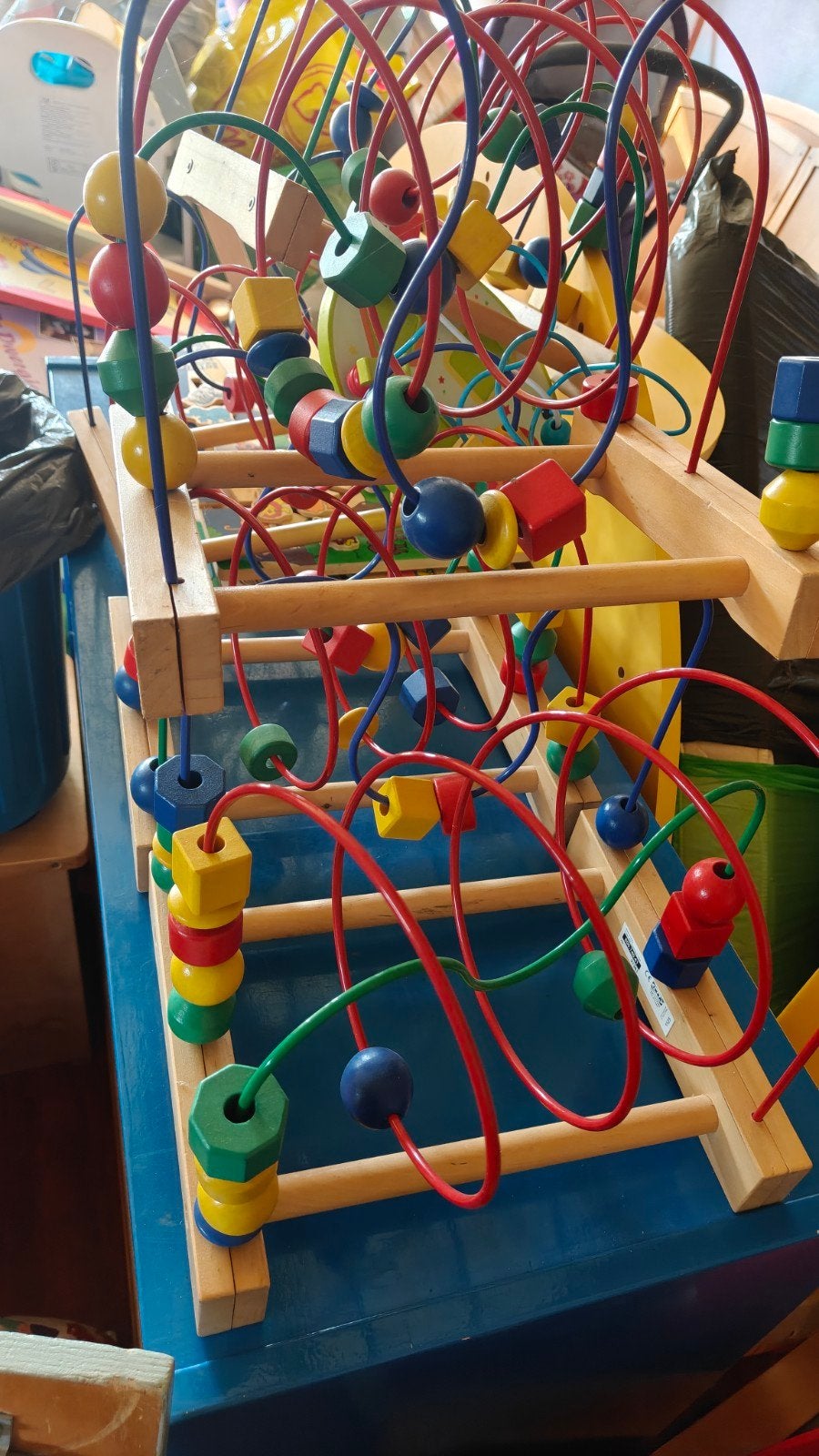 Grote houten kralen spiraal speelboog voor jonge kinderen, Ophalen, Gebruikt, Overige typen