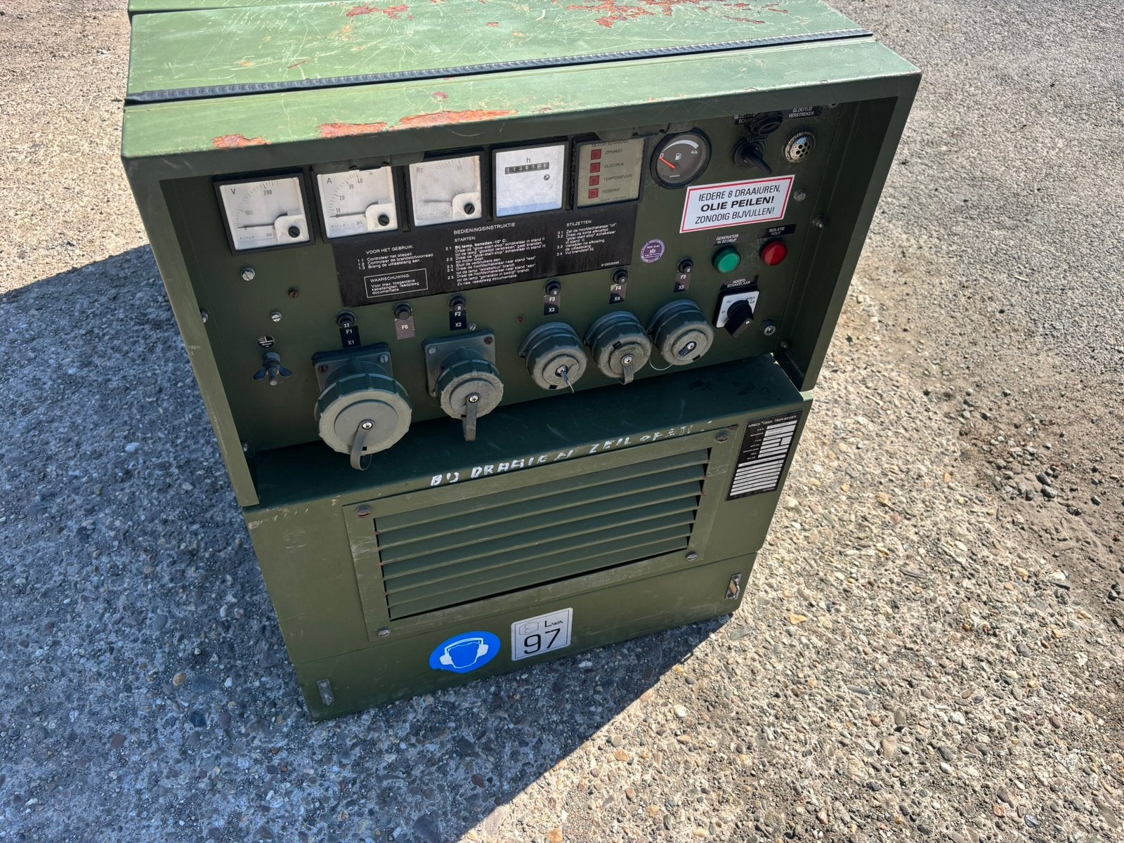 7,5 KVA aggregaat 230 Volt Hatz diesel generator, Ophalen, Gebruikt, Elektrisch startend, Dieselolie