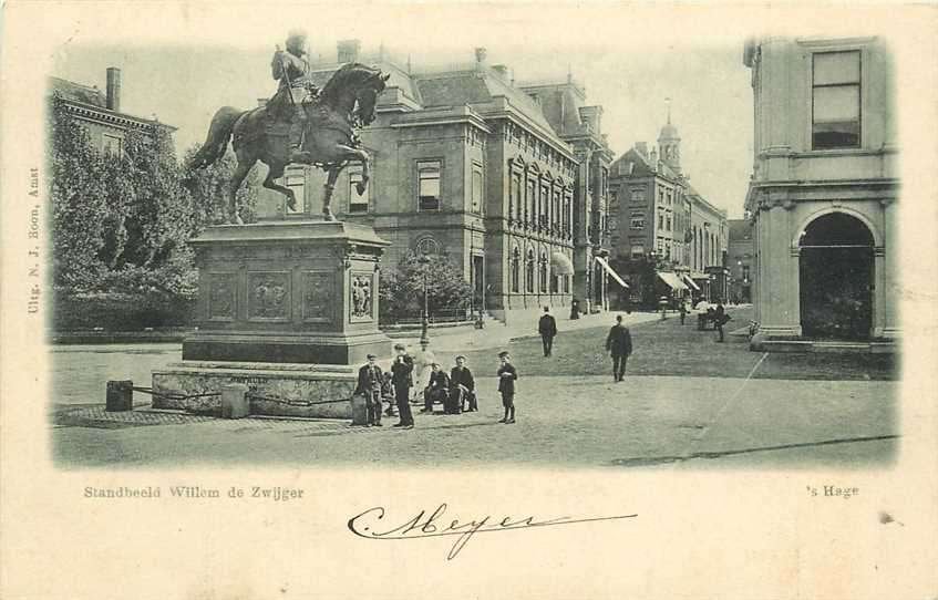 300-342-029 Den Haag Standbeeld Willem de Zwijger, Verzamelen, Ansichtkaarten | Nederland, Zuid-Holland, Voor 1920, Verzenden