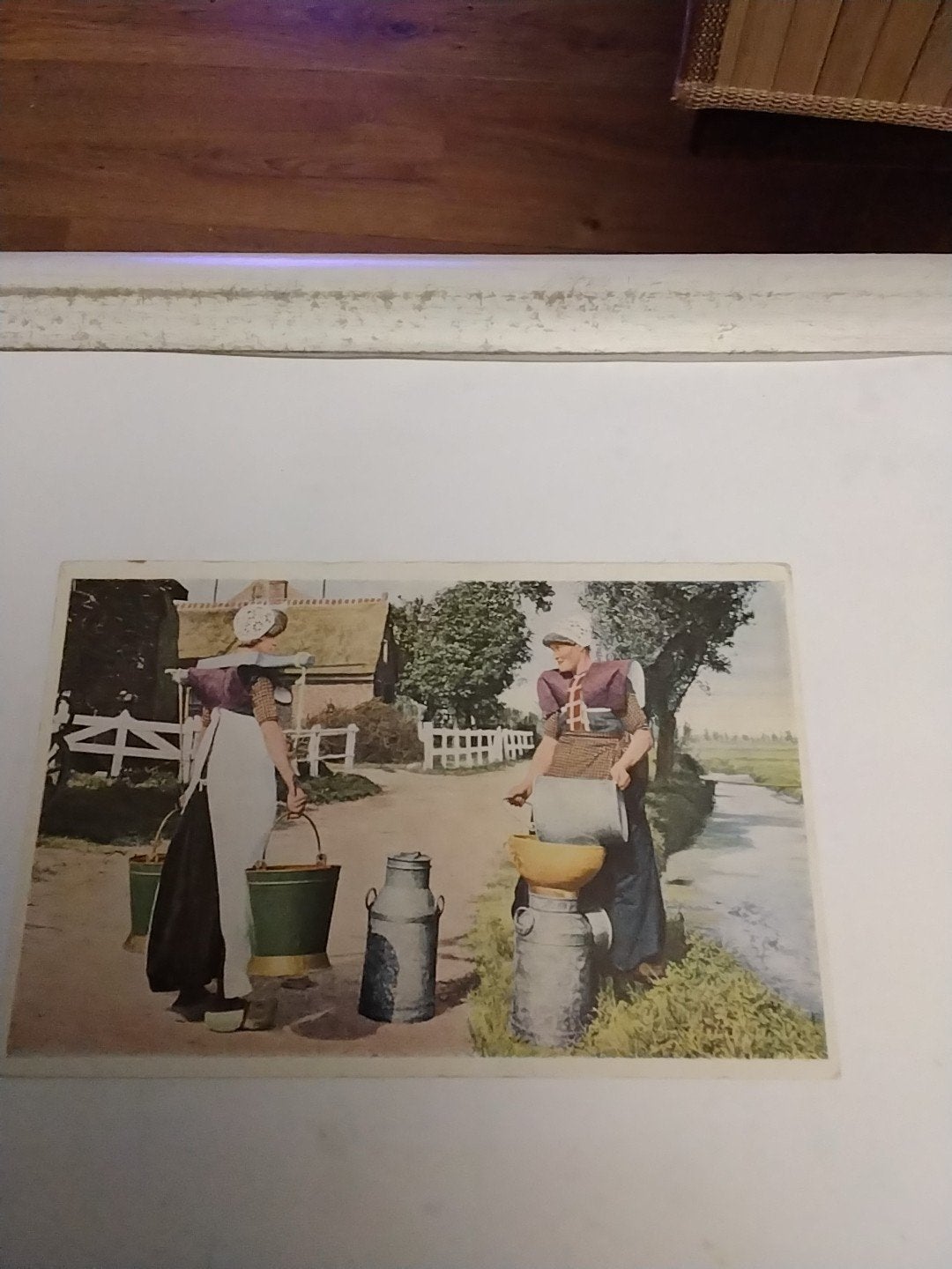Oude ansichtkaart Eemdijk bij Spakenburg - Melkmeisjes, Ophalen of Verzenden, Voor 1920, Zuid-Holland