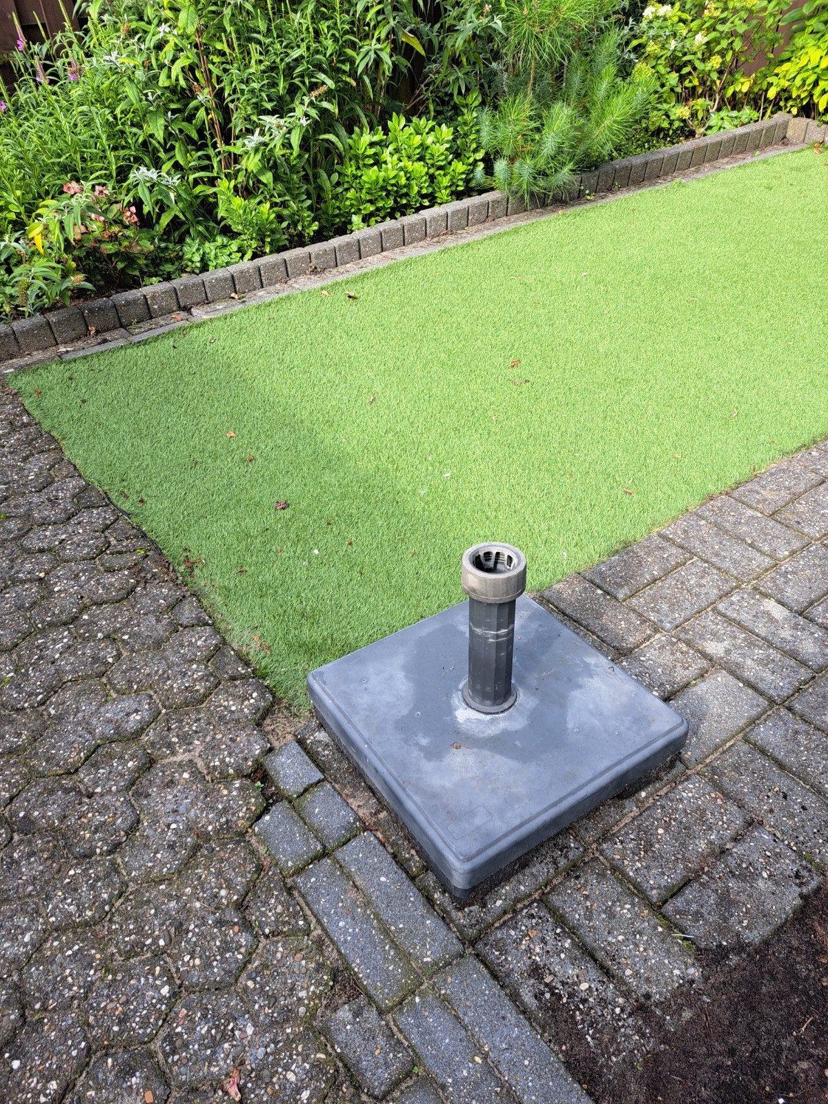 parasol voet beton kunstof, Ophalen of Verzenden, Gebruikt, Minder dan 1 meter, Parasolvoet