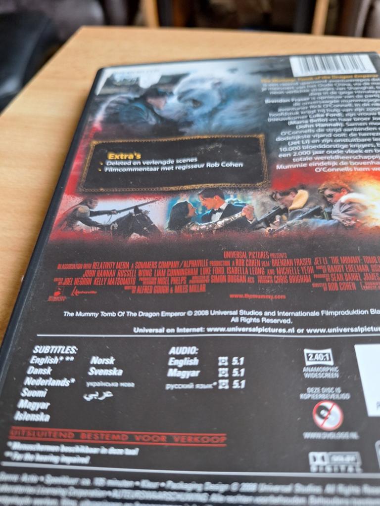Dvd the mummy, tomb of the dragon emperor, Cd's en Dvd's, Dvd's | Actie, Vanaf 12 jaar, Ophalen of Verzenden, Zo goed als nieuw