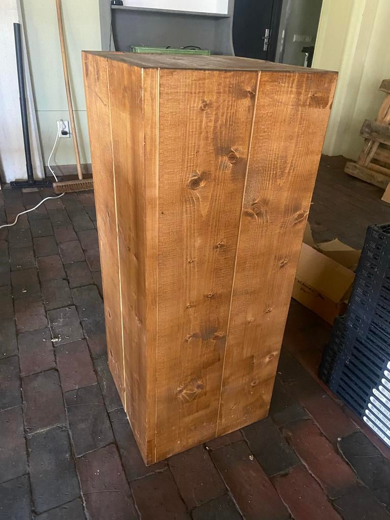 Houten zuil / sokkel - 1 meter hoog, 41cm doorsnee, Huis en Inrichting, Ophalen of Verzenden, Zo goed als nieuw