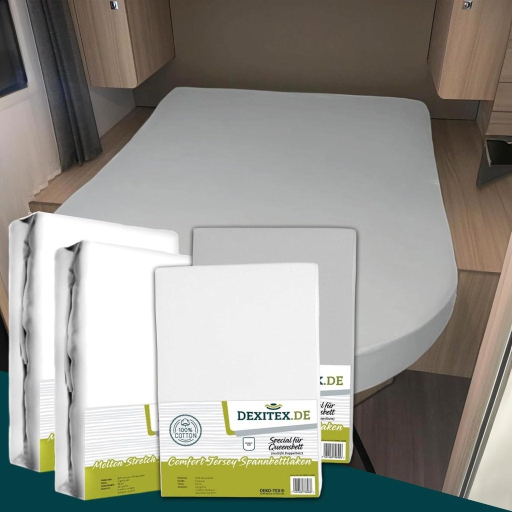 Queensbed Set, Eilandbed 2 Moltons + 2 Hoeslakens Jersey kat, Niet ingevuld, Niet ingevuld, Niet ingevuld
